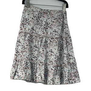 Porter girls size 10 animal print aline pink blue white skirt casual fun elastic